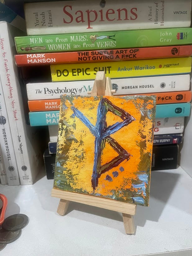 Nurturing Berkana Algiz | Mixed on Canvas with stand (4x4)