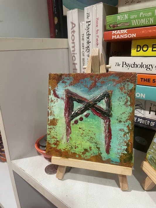 Transformative Dagaz Uruz | Mixed on Canvas with stand (4x4)