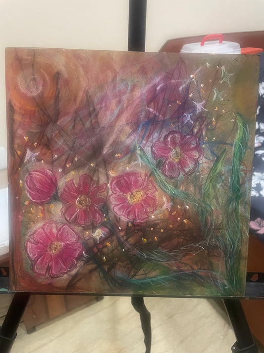 Fairies and Arc Angels | Soft Chalk Pastel on Wood