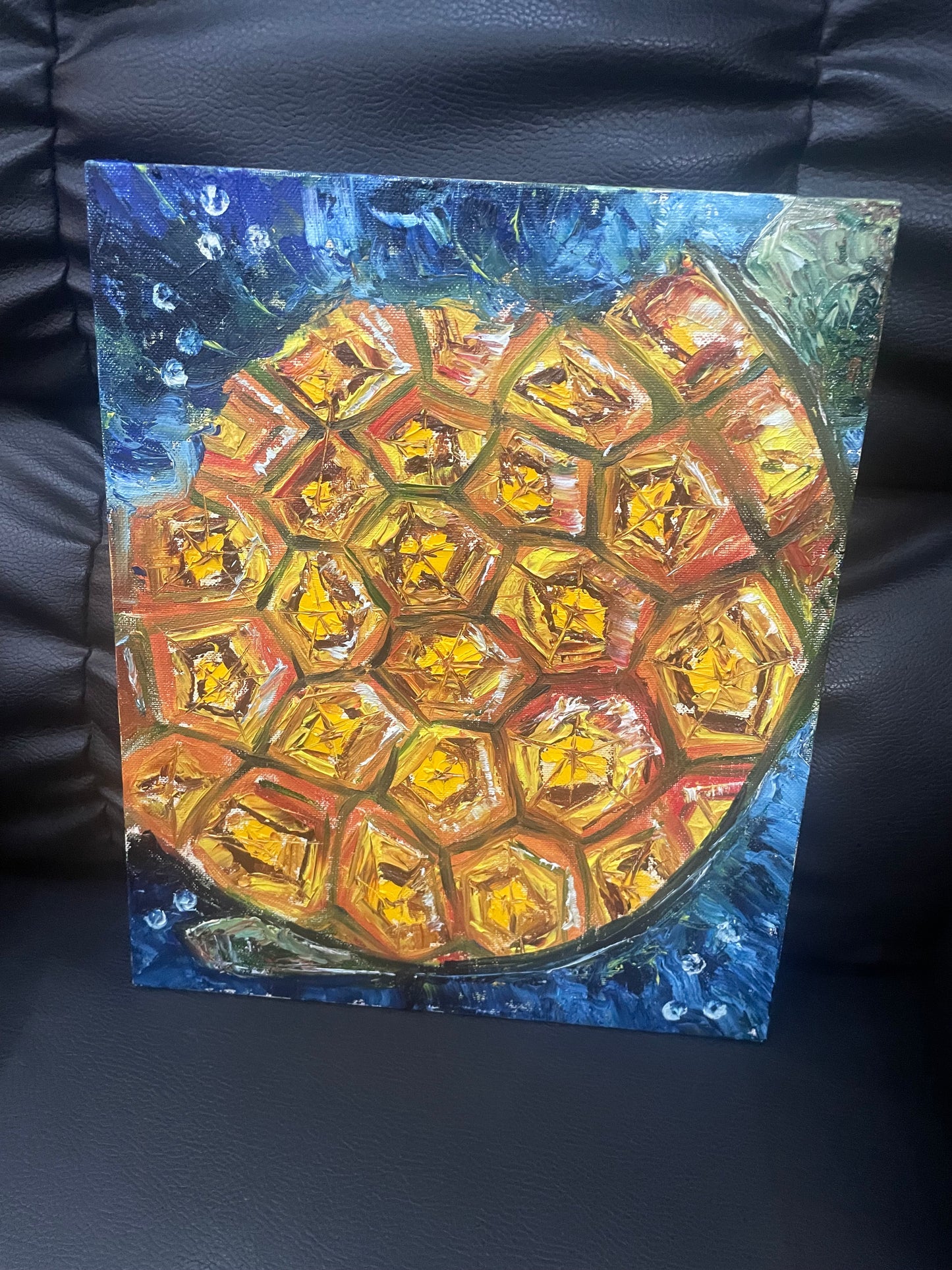 Kurma (Hold) | Oil on Canvas (16x20")